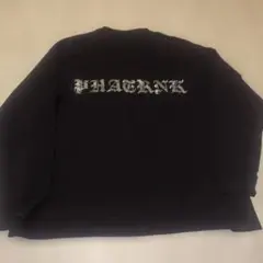 PHATRNK ファットランク　ラインストーン長袖カットソー人気ロゴ 黒XL