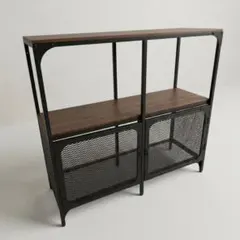 美品 IKEA FJÄLLBO フィエルボ シェルフユニット 3段棚 アイアンのサムネイル