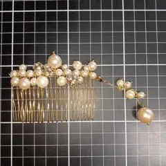 パール 真珠コーム 簪