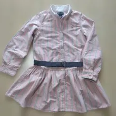 Ralph Lauren ピンクストライプ ワンピース 8Y