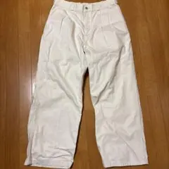 ホワイトコットンワイドパンツ