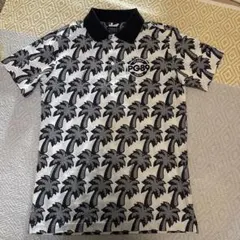 美品】パーリーゲイツ ポロシャツ サイズ6 XL ヤシの木 波柄 日本製