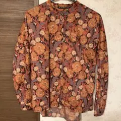 J.Sloane ジェイスローアン　リバティブラウス　オレンジポピー？柄花柄長袖