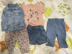 【まとめ売り】プティマイン、GAPなど子供服 80cm 5点セット　夏服