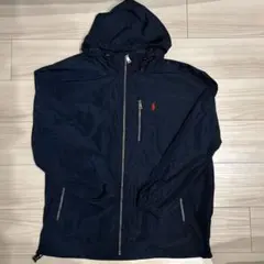 ポロ ラルフローレン ナイロンジャケット ネイビー L フード付き