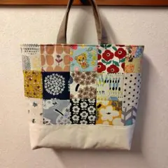 大きめパッチワークトートバッグハンドメイド