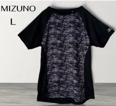【MIZUNO】カモフラ柄 半袖Tシャツ ブラック Lのサムネイル