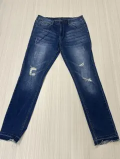 ダークブルースキニーデニムパンツ