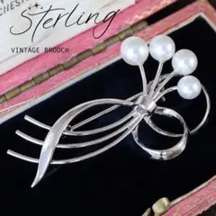 ✧刻印有✧ STERLING スターリングシルバー製 ヴィンテージ 本真珠