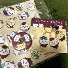 新品未使用＊ちいかわ×阪急電車　3連アクリルキーホルダー　缶バッジ　巾着セット