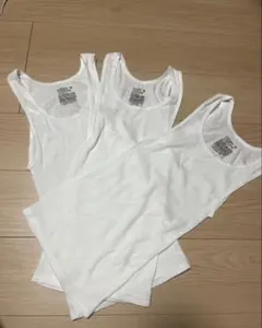未使用 Hanes ホワイト タンクトップ Mサイズ 3枚セットのサムネイル