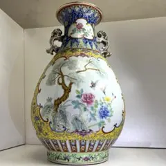 中国美術 赤絵瓢型 大花瓶 高さ56.5㎝ タサオオ 東な8-0503① - メルカリ