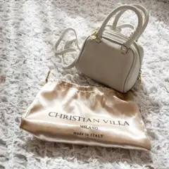 CHRISTIAN VILLA シュリンクレザーミニボストン ショルダーバッグのサムネイル