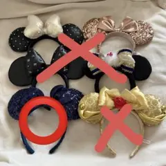 ディズニー カチューシャ スパンコール ミニー 美品