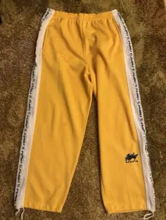 fubu イエロー トラックパンツ サイドストライプ　HIPHOP ストリート