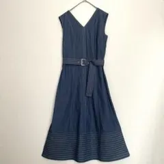 Diagram ロングワンピース　インディゴ　ノースリーブ　　　ダイアグラム