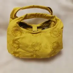 和雑貨ブランドくろちく イエローミニラウンドバッグ KUROCHIKU LINK