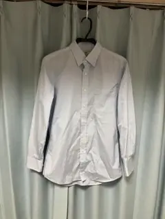 ユニクロ ファインクロスブロードシャツ（レギュラーカラー・長袖）M 青