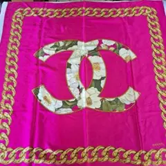 CHANEL スカーフ ココマーク カラフル シルク チェーン VINTAGE - メルカリ