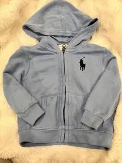 ラルフローレン　18M 85cm相当　フード付きパーカー　水色　サックス