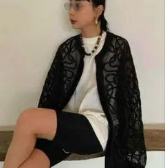 Ameri MEDI TAPE EMBROIDERY MESH JACKET - メルカリ