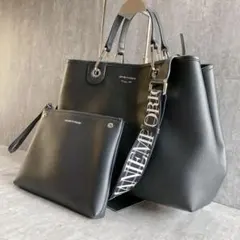 美品⭐️エンポリオアルマーニ MyEAショッパー 2WAYトートバッグA4 黒