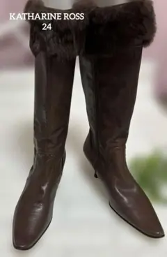 KATHARINE ROSS ロングブーツ ポンテットトゥ ヒールブーツ