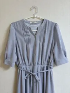 earth music&ecology タックフレアワンピース S Blue