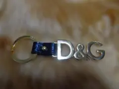 D&G キーホルダー ゴールド ネイビー