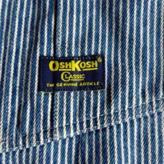 OSHKOSH ヒッコリー柄オーバーオールのサムネイル