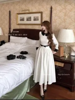 SHEIN ワンピース　ホワイト　ワンホン