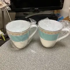 ノリタケ　　　　ペアマグカップ　　　ハミングブルー　　新品未使用