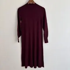 ユニクロ　メリノブレンド　Aラインワンピース（長袖）　S