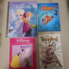 ディズニー英語絵本4冊セット Frozen Nemo ラプンツェル漫画 白雪姫