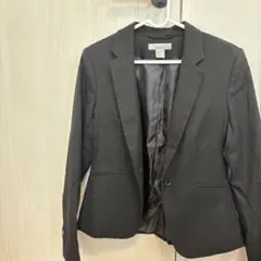 #H&M ブラック シングルボタンジャケット