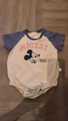 ミッキー　半袖ロンパース