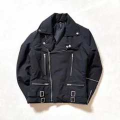 ダブルライダースジャケット　短丈　コットン　ギミック　パンク　ビジュアル系