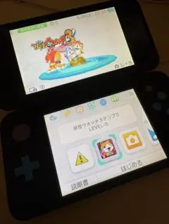 Nintendo New 2DS LL 本体 ブラック×ターコイズ 充電器付き