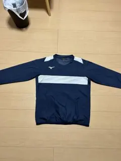 Mizuno ネイビー ウィンドブレーカー ストライプ