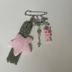 クローバーコア キーホルダー うさぎ 星 音符 リボン 緑 ピンク 韓国