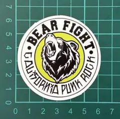ステッカー BEAR FIGHT カリフォルニア パンクロック