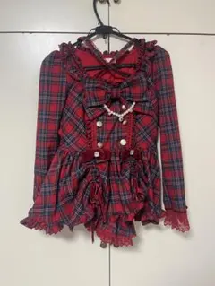 LIZLISA リズリサ ダブルドロストセットアップ レッド 試着のみ - メルカリ