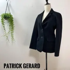B50 PATRICK GERARD ハーフコート 黒 厚手 冬 ウール 無地