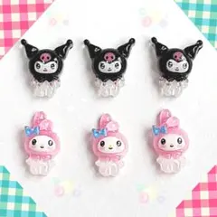 直立　クロミとマイメロ　ネイルパーツ　マイメロディ　クロミちゃん　3d.