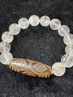 土日セール❣️ ✨️強力パワー龍眼天珠・水晶✨️デザインブレスレット✨️