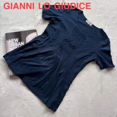 GIANNILOGIUDICE 美品 半袖 カットソー ネイビー 体型カバー 六