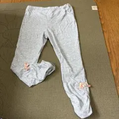 グレー ボトムス リボン付き　サイズ110 ラブアンドピースアンドマネー