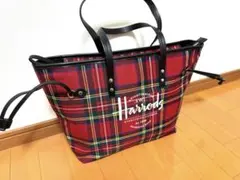 Harrods タータンチェック トートバッグ