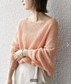 ships コットンペーパークルーネックプルオーバー