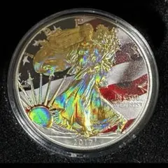 銀貨】米国 アメリカンイーグル 2008年 ゴールドホログラム コレクター